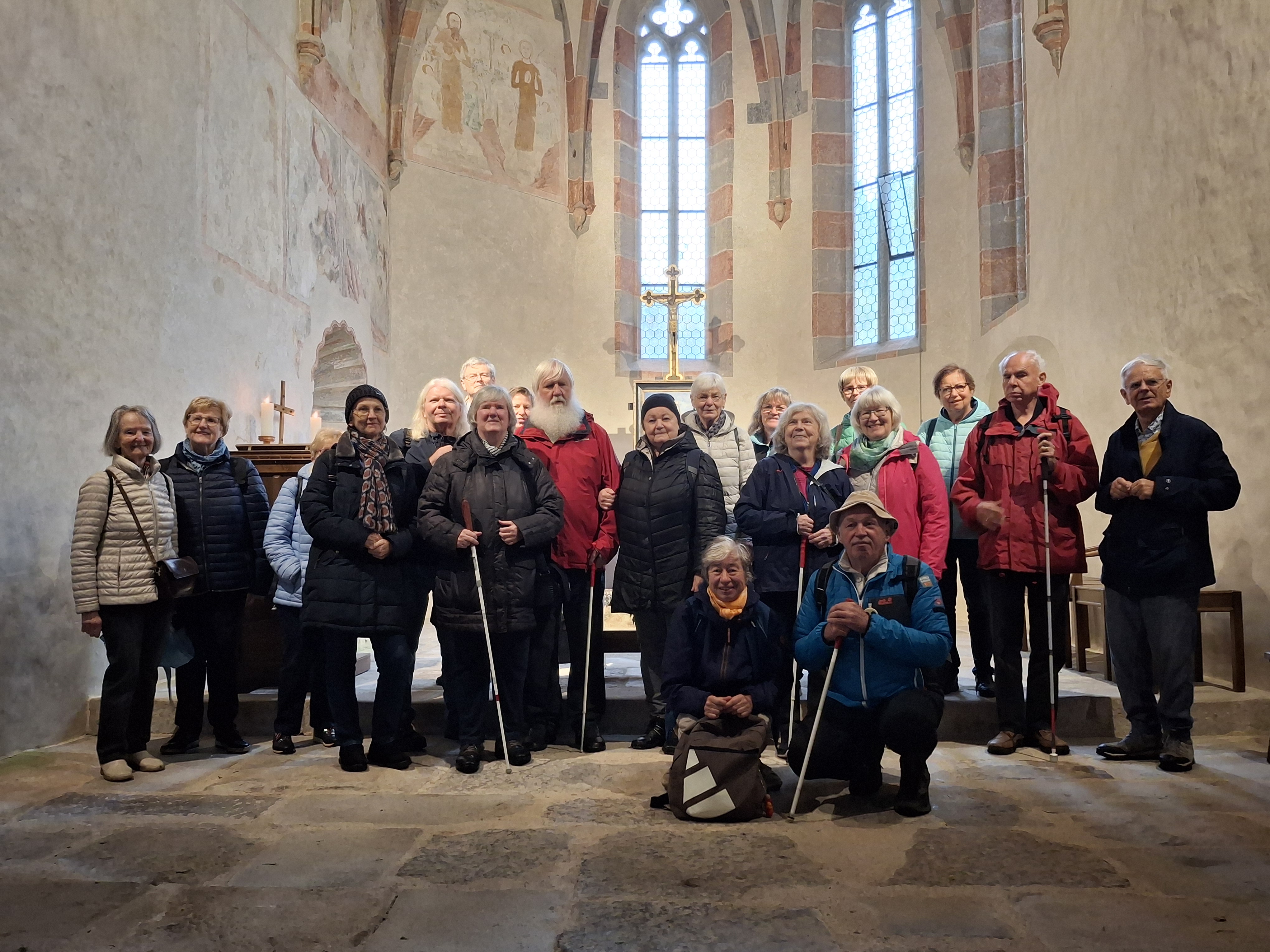 Gruppe in der Kirche / Blindenseelsorge