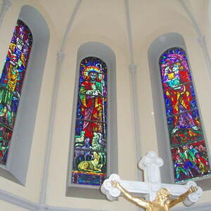 Fenster der evangelischen Kirche   