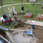 Arbeiten am Familienspielplatz