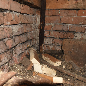 Eine der schadhaften Stellen