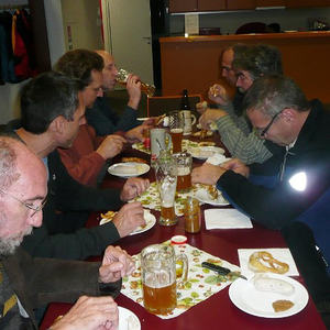 Weisswurst, Bier und Brezel