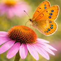 Schmetterling auf einer Blume / ©kfb oö/KI-generiert