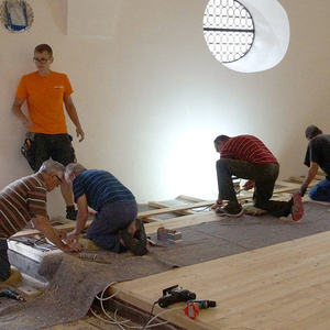Impressionen vom Bodenverlegen am 09.08.2016