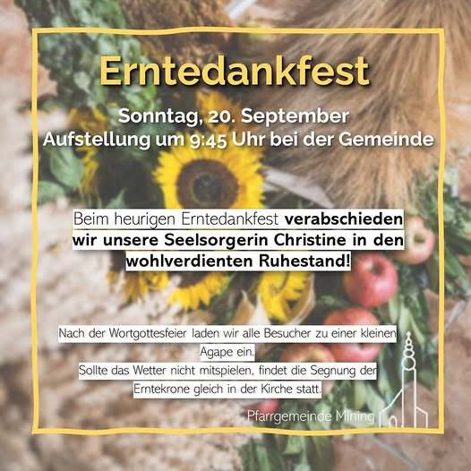 Erntedankfest in Mining