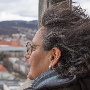 Aussicht vom steinernen Balkon in 68 Meter Höhe