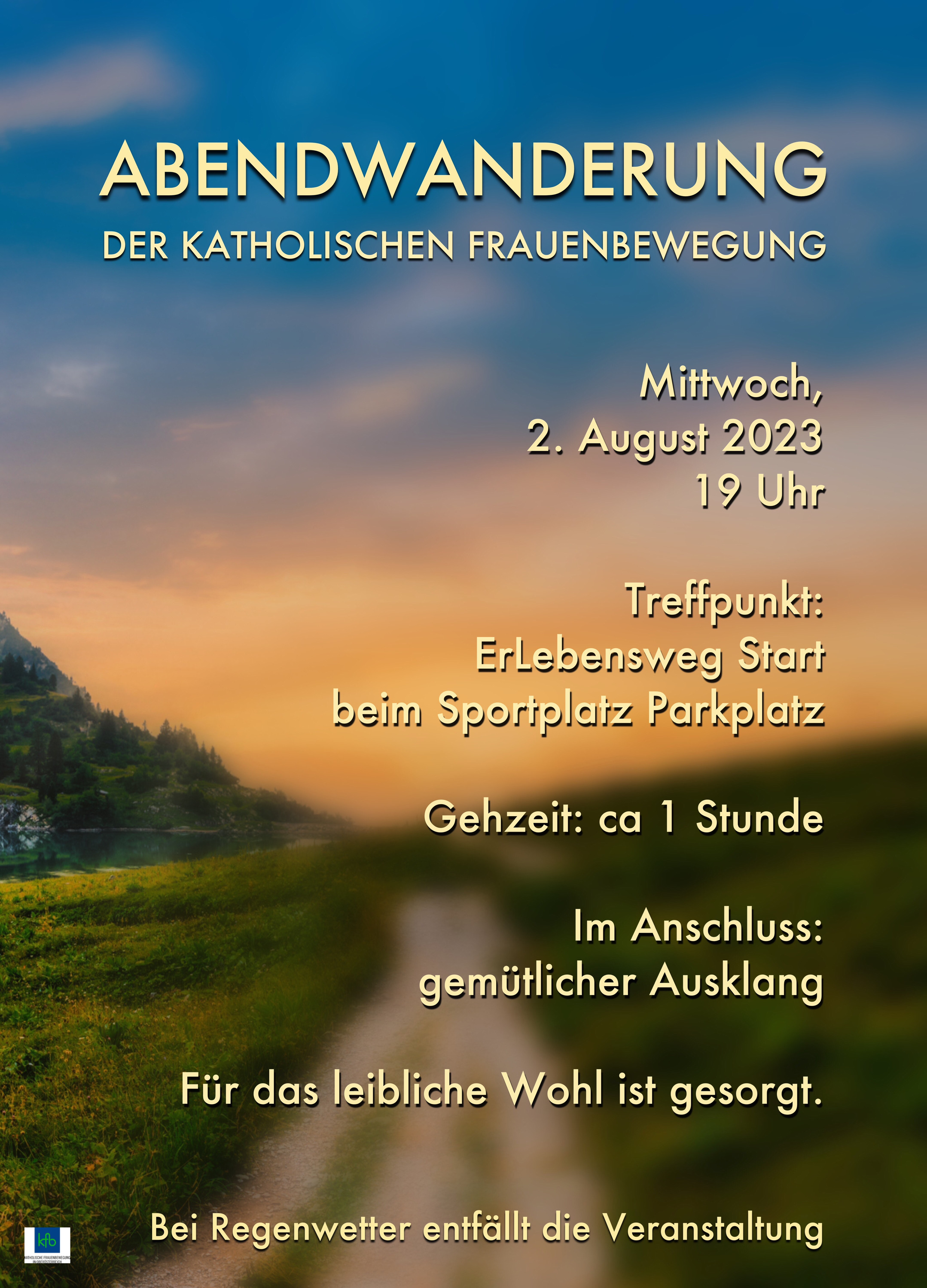 Flyer Abendwanderung kfb