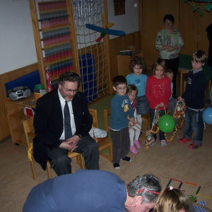 Pfarrers Geburtstag im Kindergarten