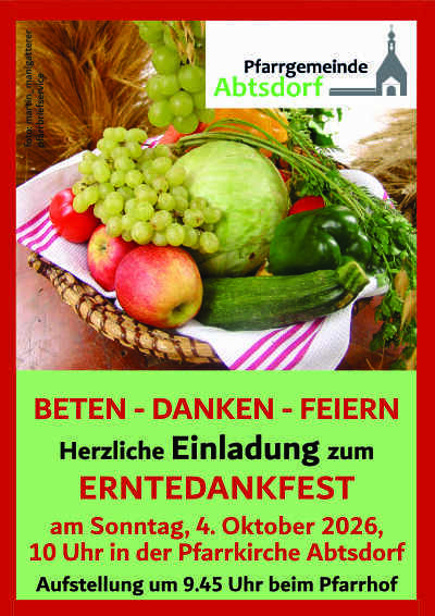 Einladung zum Erntedankfest