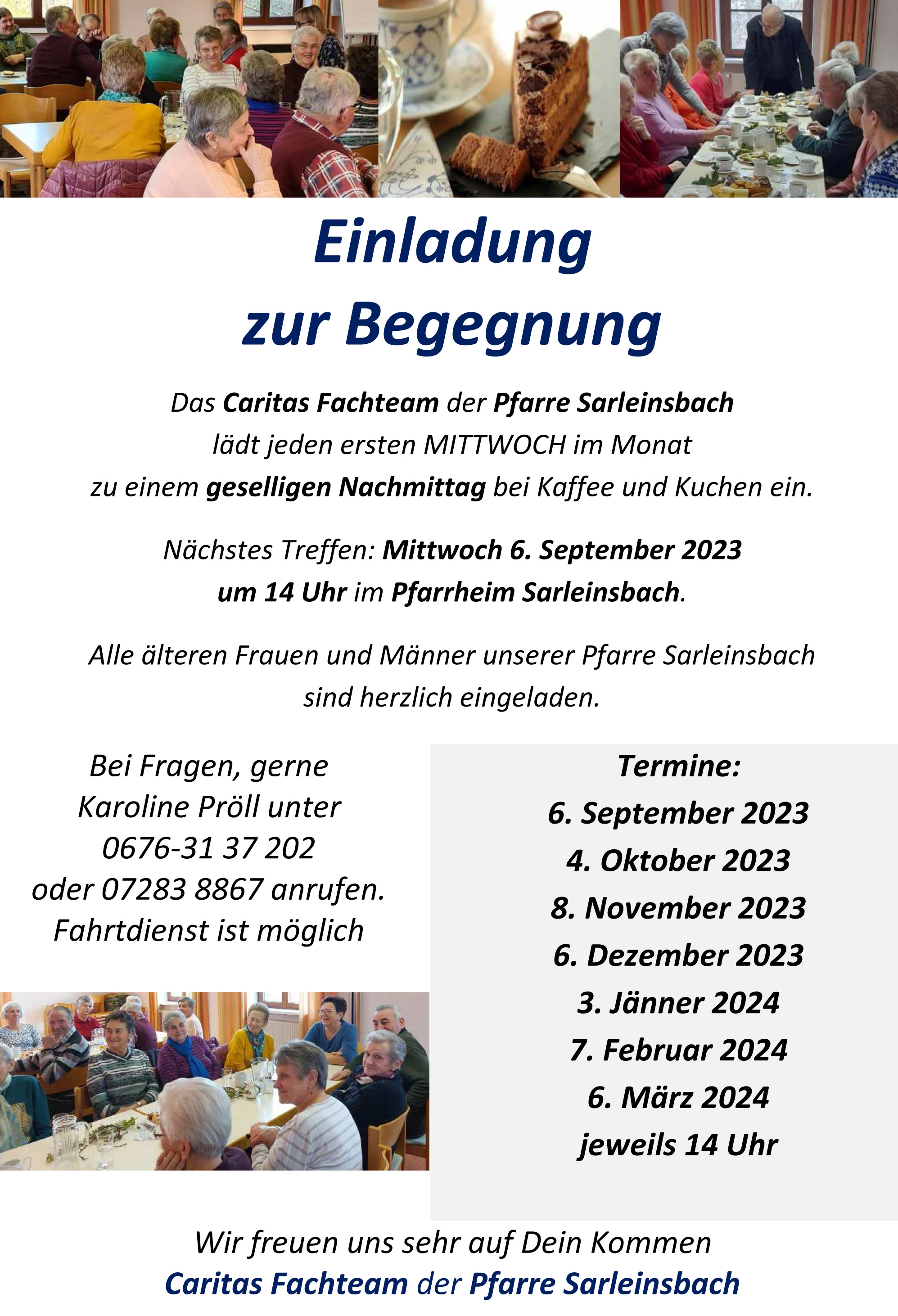 Einladung Begegnungsnachmittage 2023 2024