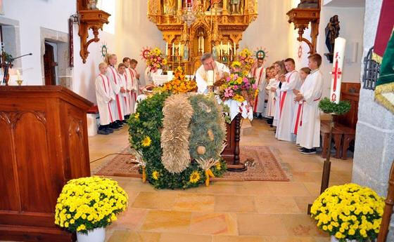 Segnung Erntekrone