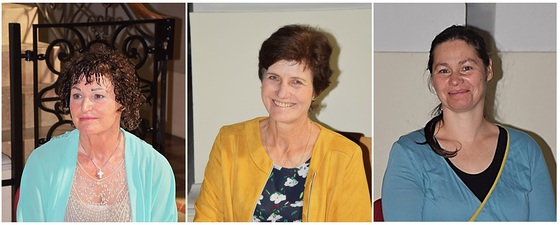 Firmbegleiterinnen: Erika Hameder (Linz-Hl. Familie), Brigitte Brunner (Linz-Don Bosco) und Birgit Eidenberger (Jugendbeauftragte Dekanat Linz-Mitte)