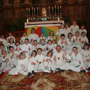 Gruppenfoto mit Bischof Manfred