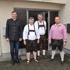 die Obmänner ÖKB Werner Gmailbauer, ÖTSU Ludwig Gradl, FF-Franking HBI Ing. Martin Schnitzinger