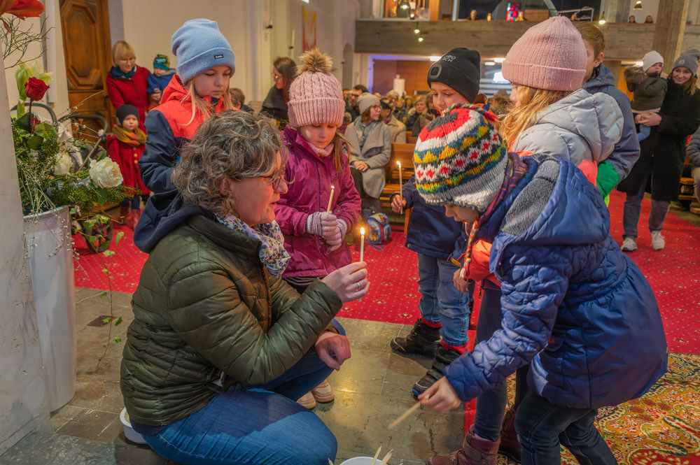 Täuflingssegnung beim Gottesdienst am 5. Februar 2023