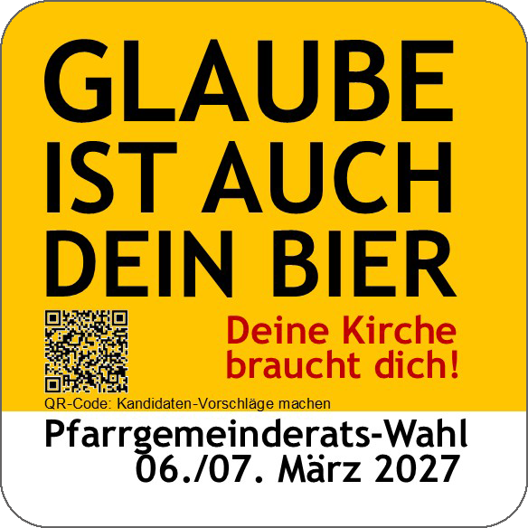 Glaube ist auch Dein Bier / Pfarrgemeinde Kleinraming Bierdeckel Rückseite