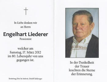 Totenbild Engelhart Liederer