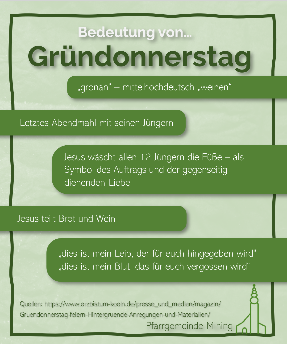 Gründonnerstag in Mining