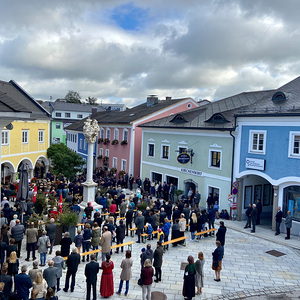 Erntedank am Marktplatz in Sarleinsbach