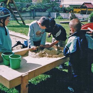 Wir bauen eine Sandburg