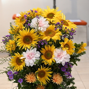 Der erstrahlende Blumenschmuck der Marienkirche