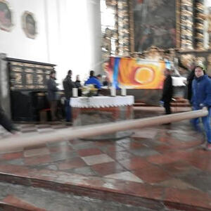 Fastentuch der Pfarrkirche Ostermiething