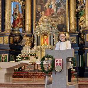 Begrüßung durch Wallfahrtsdirektor Br. Marinus