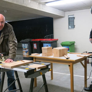 Gebetsschemel-Bau mit Josef