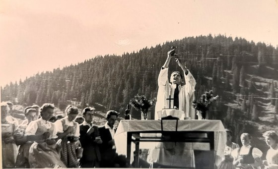 Jugendausflug Hochkönig Bergmesse 1963 / Dank an Berta Strasser Jugendausflug Hochkönig Bergmesse 1963