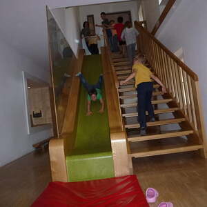 Auf der Rutsche