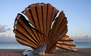 The Scallop von Maggi Hambling - 'I hear those voices that will not be drowned'. © Solipsist/wikimedia.org/CC BY-SA 2.0