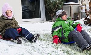 Schnee im Kindergarten