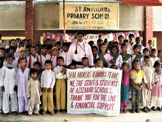Dank an die Missionsstelle für die Unterstützung bei der Sanierung einer Schule in Pakistan                     