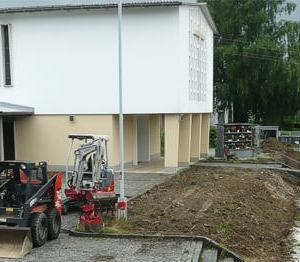 Weiterbau der Grünanlage