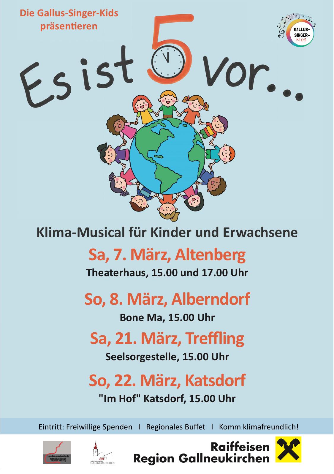Es ist 5 vor... - Klima-Musical für Kinder und Erwachsene