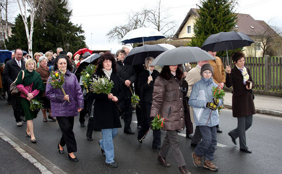 Palmweihe und Festzug zur Kirche