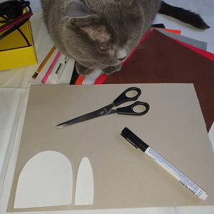 02a Schablone auf Karton übertragen