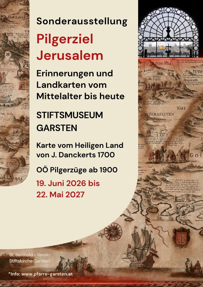 Plakat Pilgerziel Jerusalem / Pfarregemeinde Garsten Plakat Pilgerziel Jerusalem