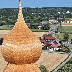 Erneuerung Zwiebelturm Pfarrkirche Burgkirchen