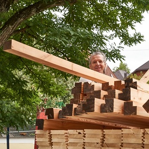 Polsterholz und Bodenbretter