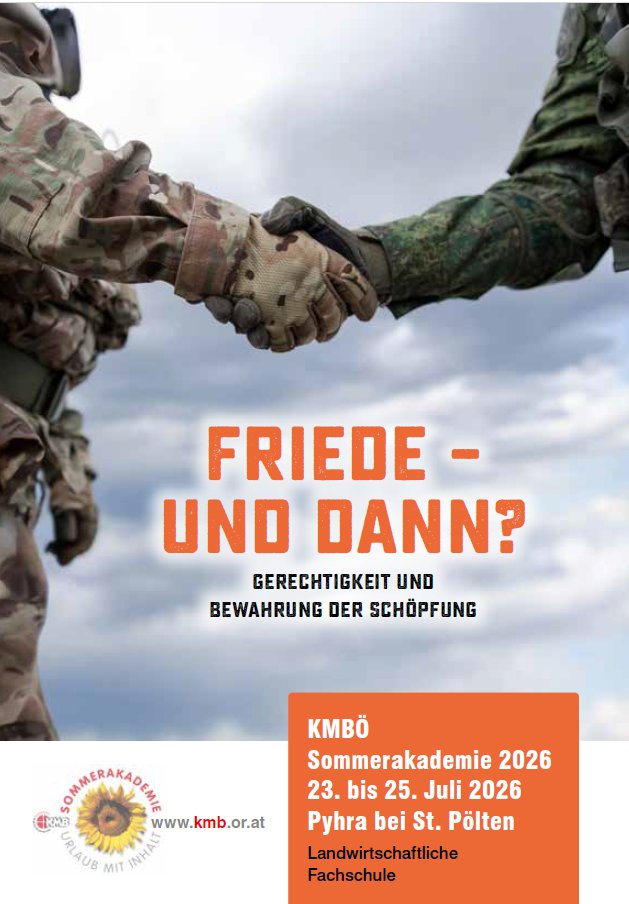 Ein Soldat und eine Zivilperson riechen isch die Hände