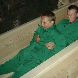 Salzbergwerk ... und ab gehts