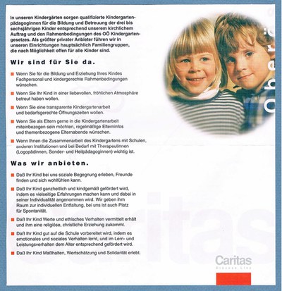 Caritas Leittext Kindergarten