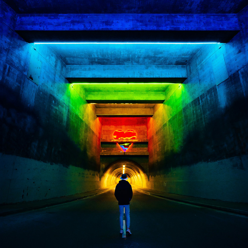 Lichtspiele im Tunnel