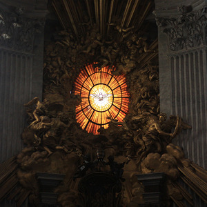 Gian Lorenzo Bernini: Cathedra Petri (Kunstwerk im Petersdom in Rom, Darstellung des Heiligen Geistes als Taube)