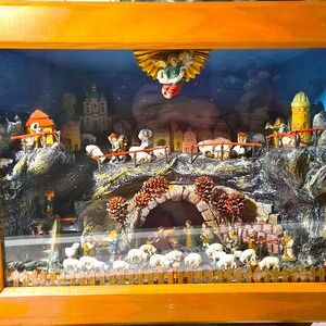 'Garstener Kastenkrippe' aus der Garstener Krippenbauschule ca. 1995 gefertigt