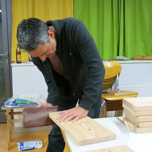 Gebetsschemel-Bau mit Josef