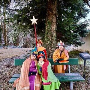 Die Sternsinger unterwegs.