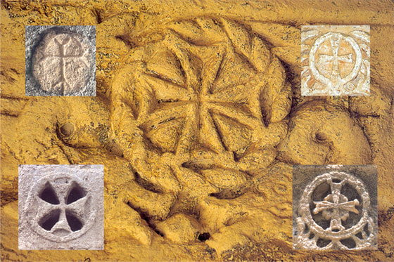 Kreuzreliefs vom Turabdin (aramäisch sprechenden Christen in der Südosttürkei)