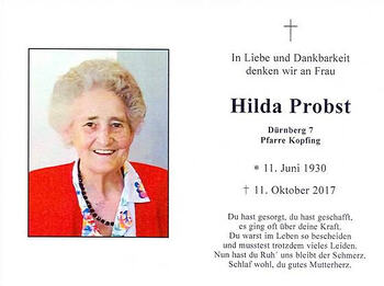Hilda Probst / © Pfarrgemeinde Kopfing Hilda Probst