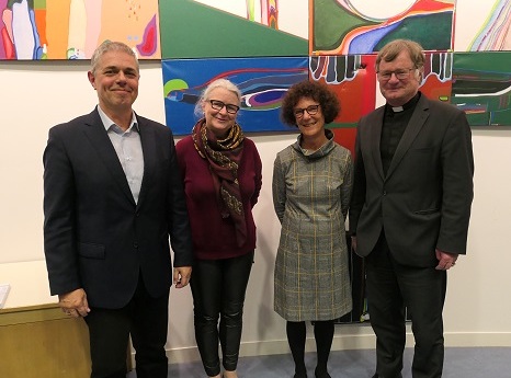 Univ.-Prof. Dr. Christian Grafl, Primaria Dr. Adelheid Kastner, Oberstaatsanwältin Brigitte Loderbauer und Diözesanbischof Dr. Manfred Scheuer